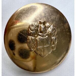 Antique 19th C German Heraldic Noble Livery Cockade Hat Pin Button